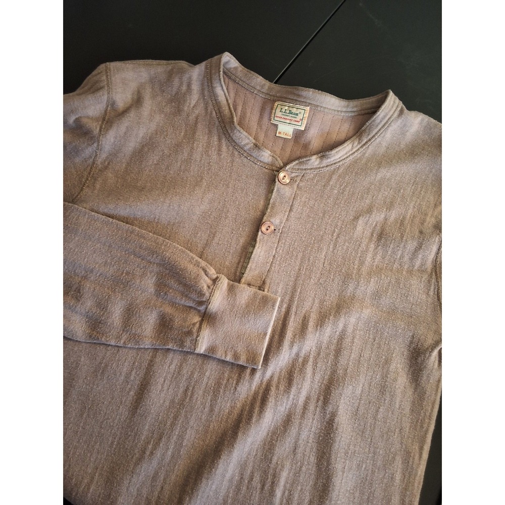 L.L Bean Men M-Tall River Driver Shirt Thermal Under Layer Warm Cozy Vintage